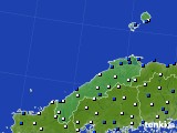 島根県のアメダス実況(風向・風速)(2018年02月13日)
