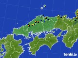 中国地方のアメダス実況(積雪深)(2018年02月14日)