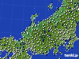 北陸地方のアメダス実況(風向・風速)(2018年02月14日)