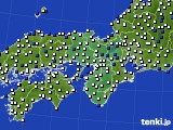2018年02月14日の近畿地方のアメダス(風向・風速)