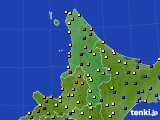 道北のアメダス実況(積雪深)(2018年02月15日)