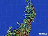 東北地方のアメダス実況(日照時間)(2018年02月15日)