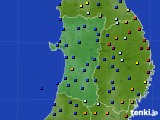 秋田県のアメダス実況(日照時間)(2018年02月16日)