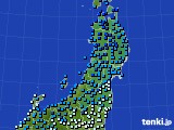 東北地方のアメダス実況(気温)(2018年02月16日)