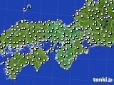 2018年02月16日の近畿地方のアメダス(風向・風速)