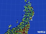 東北地方のアメダス実況(日照時間)(2018年02月17日)