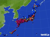 アメダス実況(日照時間)(2018年02月17日)