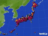 アメダス実況(日照時間)(2018年02月18日)