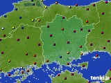 岡山県のアメダス実況(日照時間)(2018年02月18日)