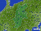 長野県のアメダス実況(風向・風速)(2018年02月18日)