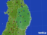 岩手県のアメダス実況(積雪深)(2018年02月19日)