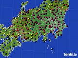 関東・甲信地方のアメダス実況(日照時間)(2018年02月19日)