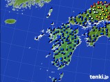 九州地方のアメダス実況(日照時間)(2018年02月19日)