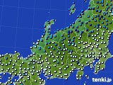 北陸地方のアメダス実況(気温)(2018年02月19日)