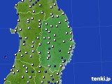 岩手県のアメダス実況(風向・風速)(2018年02月19日)