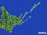 道東のアメダス実況(日照時間)(2018年02月20日)