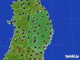 岩手県のアメダス実況(日照時間)(2018年02月20日)