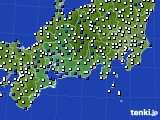 東海地方のアメダス実況(風向・風速)(2018年02月20日)