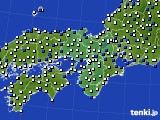 近畿地方のアメダス実況(風向・風速)(2018年02月20日)