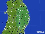 岩手県のアメダス実況(風向・風速)(2018年02月20日)