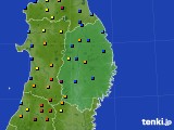 岩手県のアメダス実況(積雪深)(2018年02月21日)