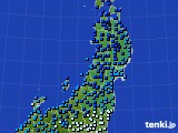 東北地方のアメダス実況(気温)(2018年02月21日)