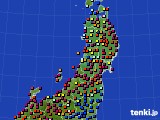 東北地方のアメダス実況(日照時間)(2018年02月22日)