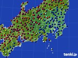 関東・甲信地方のアメダス実況(日照時間)(2018年02月22日)