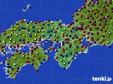 近畿地方のアメダス実況(日照時間)(2018年02月22日)