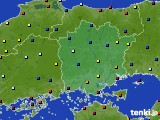 岡山県のアメダス実況(日照時間)(2018年02月22日)