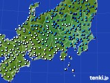 関東・甲信地方のアメダス実況(気温)(2018年02月22日)