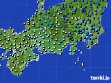 東海地方のアメダス実況(気温)(2018年02月22日)