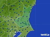 茨城県のアメダス実況(気温)(2018年02月22日)