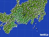 東海地方のアメダス実況(風向・風速)(2018年02月22日)