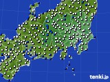 関東・甲信地方のアメダス実況(風向・風速)(2018年02月23日)