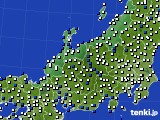 北陸地方のアメダス実況(風向・風速)(2018年02月23日)