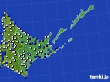 道東のアメダス実況(風向・風速)(2018年02月23日)