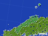 島根県のアメダス実況(風向・風速)(2018年02月23日)