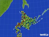 2018年02月24日の北海道地方のアメダス(積雪深)