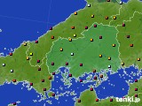 広島県のアメダス実況(日照時間)(2018年02月24日)