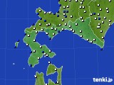 道南のアメダス実況(風向・風速)(2018年02月24日)