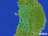 2018年02月24日の秋田県のアメダス(風向・風速)