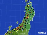 東北地方のアメダス実況(積雪深)(2018年02月25日)