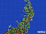 東北地方のアメダス実況(日照時間)(2018年02月25日)