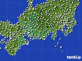 2018年02月25日の東海地方のアメダス(風向・風速)