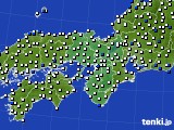 2018年02月27日の近畿地方のアメダス(風向・風速)