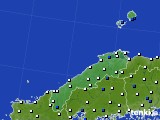 2018年02月28日の島根県のアメダス(風向・風速)
