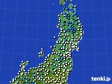 東北地方のアメダス実況(気温)(2018年03月01日)