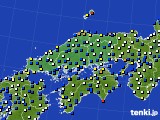 中国地方のアメダス実況(風向・風速)(2018年03月01日)