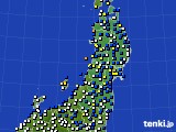 東北地方のアメダス実況(風向・風速)(2018年03月02日)